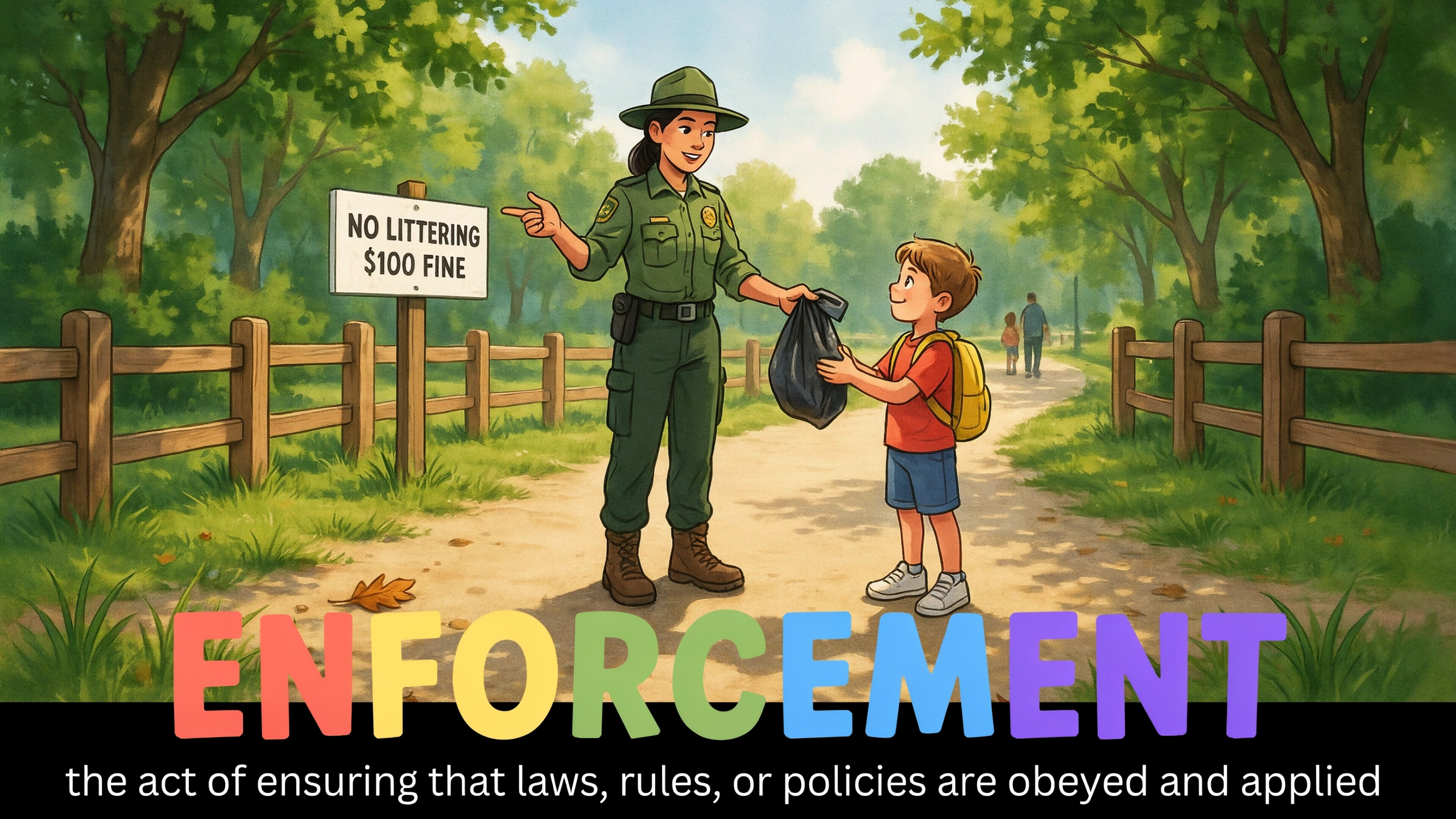 English Illustration for enforcement